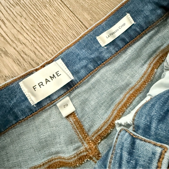 Frame Le Palazzo Crop Mermaid Wide Leg Flare Jeans 29 - Picture 5 of 12